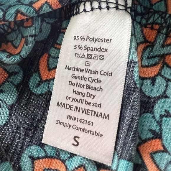 LULAROE orange & blue bohemian patterned duster size small - Picture 9 of 12